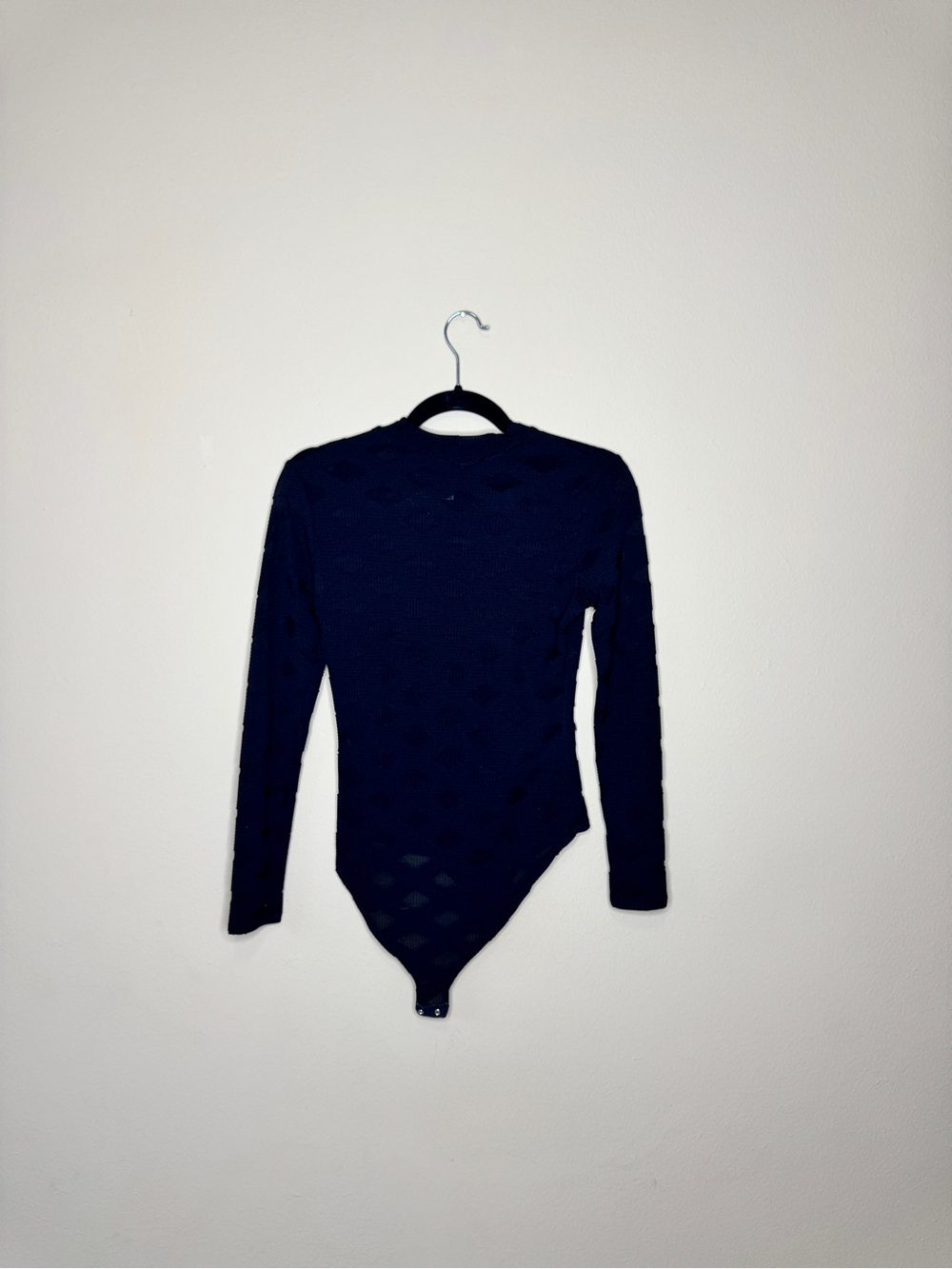 Fashion Nova Navy Long Sleeve Bodysuit